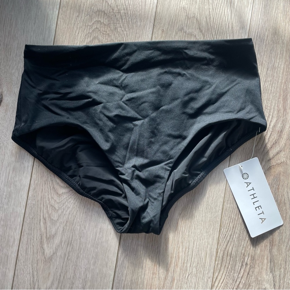 NWT Athleta High Waist Bikini Bottom - M